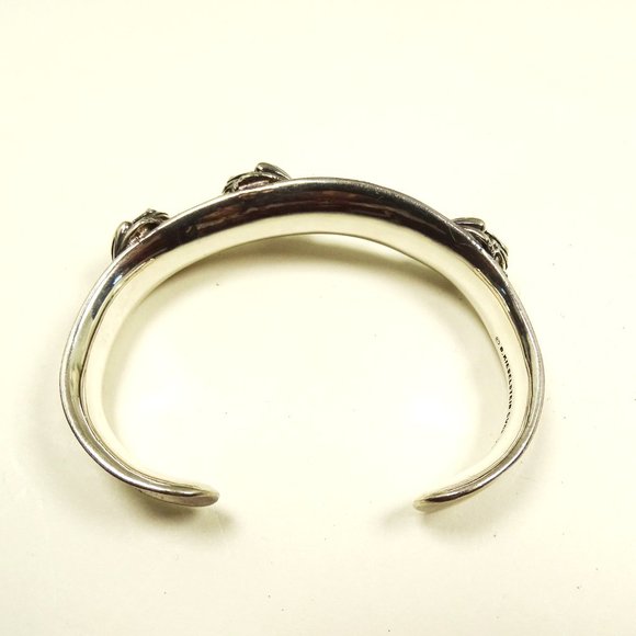 Barry Kieselstein-Cord  Sterling  Silver Three Frogs Cuff Bracelet - Picture 7 of 9